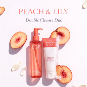 Peach and Lily Ginger Melt Oil Cleanser and Power Calm Hydrating Gel Cleanser