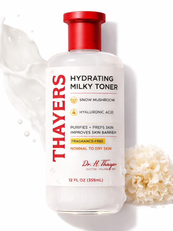 Thayers Hydrating Milky Toner with snow mushroom and hyaluronic acid