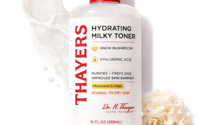 Thayers Hydrating Milky Toner with snow mushroom and hyaluronic acid