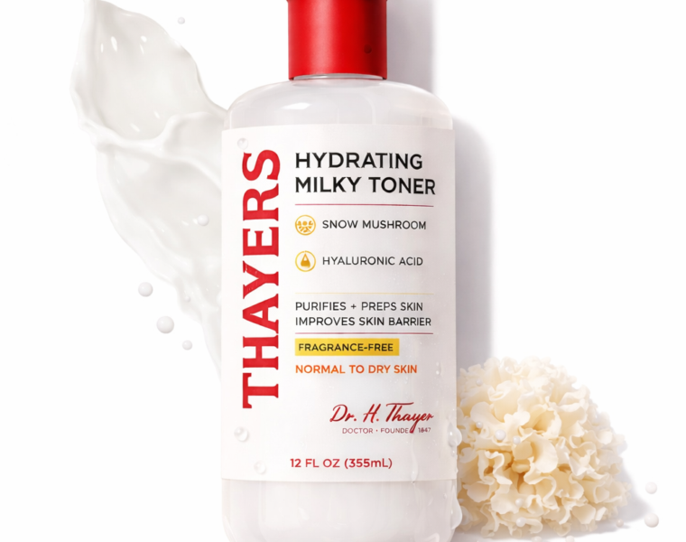 Thayers Hydrating Milky Toner with snow mushroom and hyaluronic acid