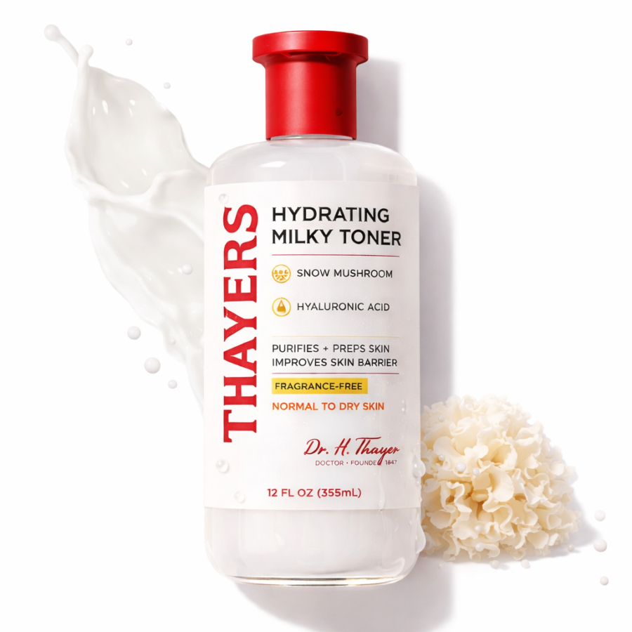 Thayers Hydrating Milky Toner with snow mushroom and hyaluronic acid